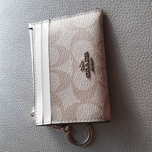 Coach Beige & Cream Cardholder Waller
